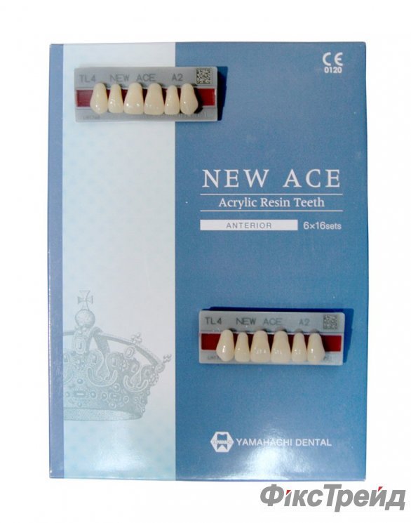 New Ace зубы искуственные фронтальные, 6 шт.